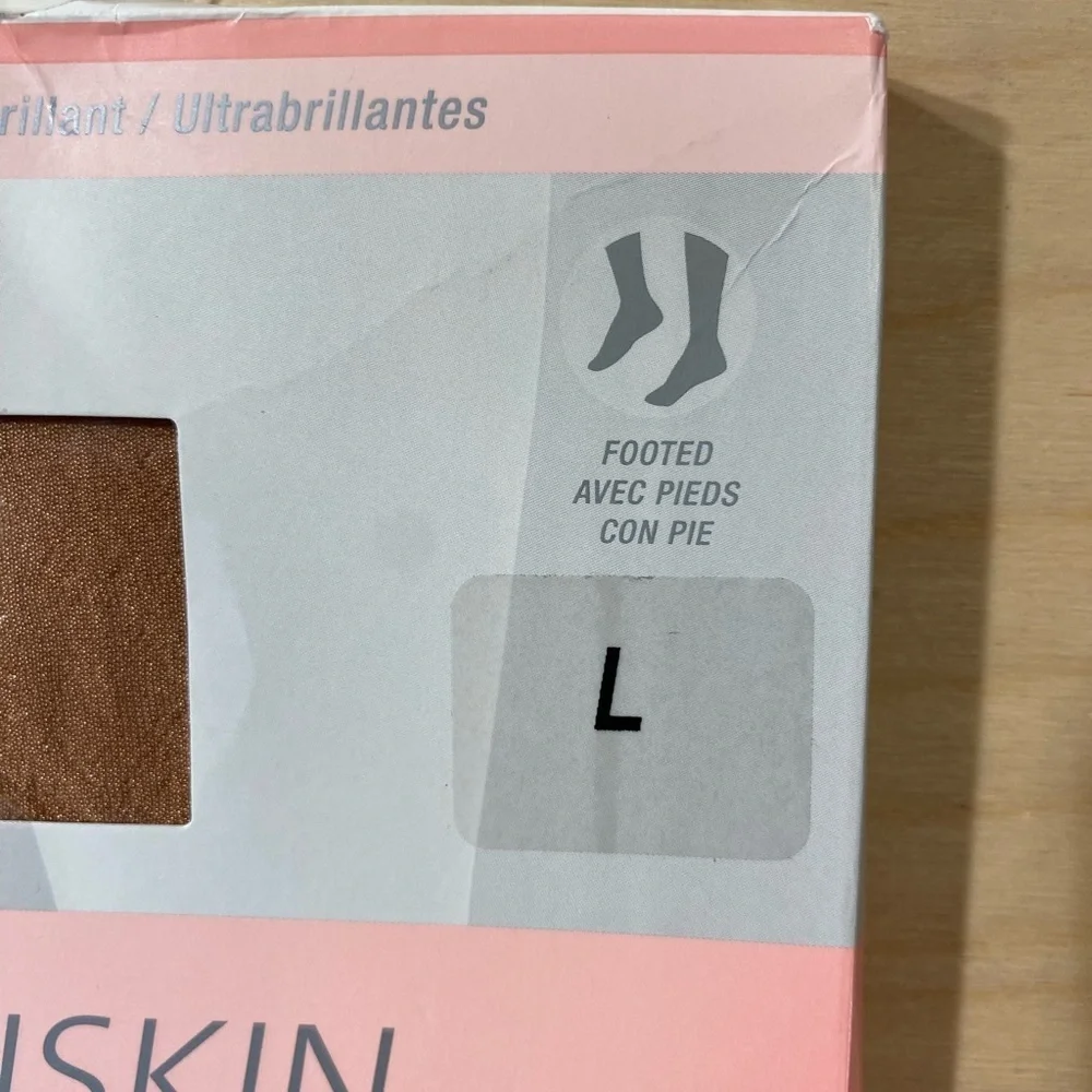 Girls Danskin Ultra Shimmery Footed Dancing Tights- Tan Large (MX)